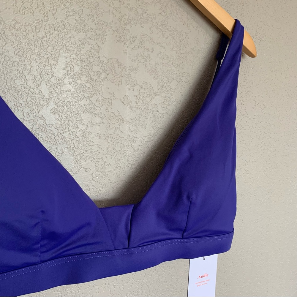 Andie Size Large Lapis Blue Tahiti Bikini Top Swimwear NWT - Picture 4 of 12